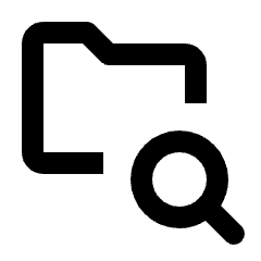 Folder Search Icon from Rounded Line - Material Pro Set