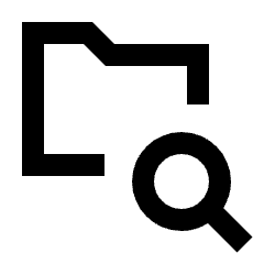 Folder Search Icon from Sharp Line - Streamline Material Set