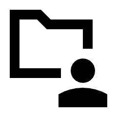 Folder Shared Icon from Sharp Line - Streamline Material Set