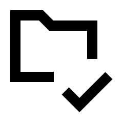 Folder Validated Icon from Sharp Line - Streamline Material Set