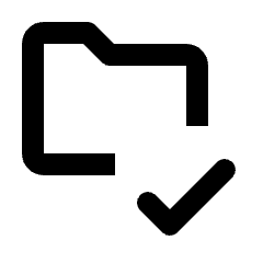 Folder Validated Icon from Rounded Line - Streamline Material Set