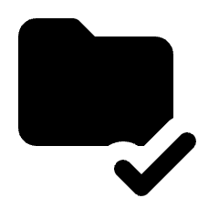 Folder Validated Fill Icon from Rounded Fill - Streamline Material Set