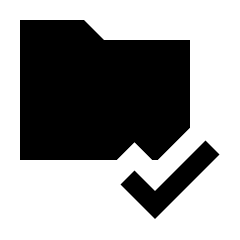 Folder Validated Fill Icon from Sharp Fill - Streamline Material Set