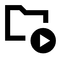 Folder Video Icon from Sharp Line - Streamline Material Set