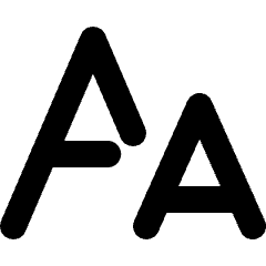 Font Size Icon from Micro Line Set