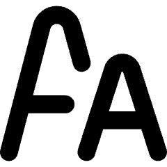 Font Size Icon from Core Solid Set