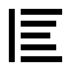 Format Align Left Alt Fill Icon from Sharp Fill - Streamline Material Set
