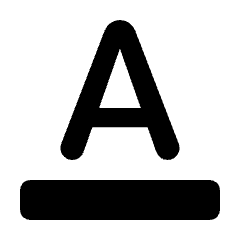 Format Color Text Icon from Rounded Line - Streamline Material Set