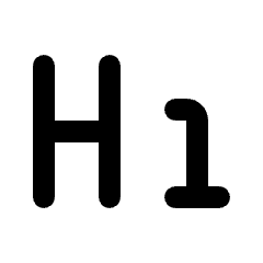 Format H1 Icon from Rounded Line - Streamline Material Set