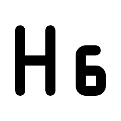 Format H6 Fill Icon from Rounded Fill - Material Pro Set