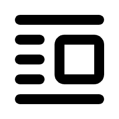 Format Image Right Icon from Rounded Line - Material Pro Set