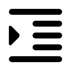Format Indent Increase Icon from Rounded Line - Streamline Material Set