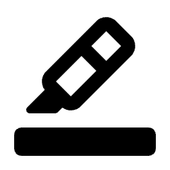 Format Ink Highlighter Icon from Rounded Line - Streamline Material Set