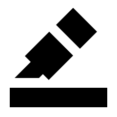 Format Ink Highlighter Fill Icon from Sharp Fill - Streamline Material Set