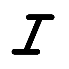 Format Italic Fill Icon from Rounded Fill - Material Pro Set