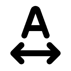 Format Letter Spacing 2 Fill Icon from Rounded Fill - Streamline Material Set