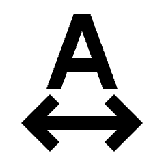 Format Letter Spacing 2 Fill Icon from Sharp Fill - Streamline Material Set