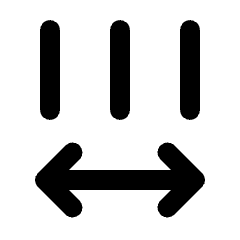 Format Letter Spacing Icon from Rounded Line - Streamline Material Set