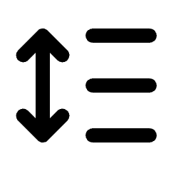 Format Line Spacing Icon from Rounded Line - Material Pro Set