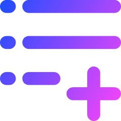 Format List Add Icon from Flex Gradient Set
