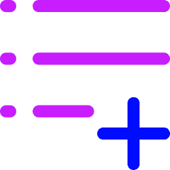 Format List Add Icon from Flex Neon Set