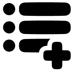 Format List Add Icon from Plump Solid Set