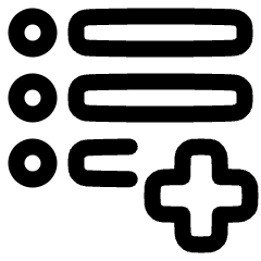 Format List Add Icon from Plump Line Set