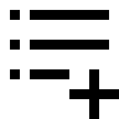 Format List Add Icon from Sharp Line Set