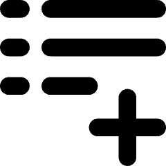 Format List Add Icon from Core Solid Set