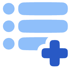 Format List Add Icon from Plump Flat Set