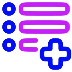 Format List Add Icon from Plump Neon Set