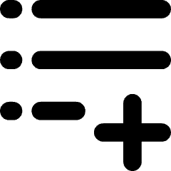 Format List Add Icon from Flex Solid Set