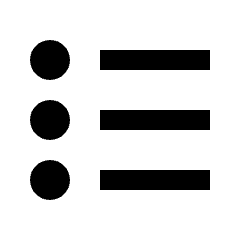 Format List Bulleted Icon from Outlined Line - Streamline Material Set