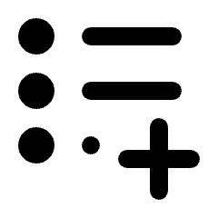 Format List Bulleted Add Icon from Rounded Line - Material Pro Set