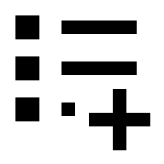 Format List Bulleted Add Fill Icon from Sharp Fill - Streamline Material Set