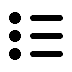 Format List Bulleted Fill Icon from Rounded Fill - Streamline Material Set