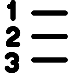 Format List Numbered Icon from Core Line Set