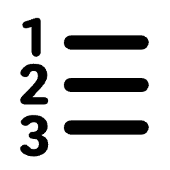 Format List Numbered Icon from Rounded Line - Material Pro Set