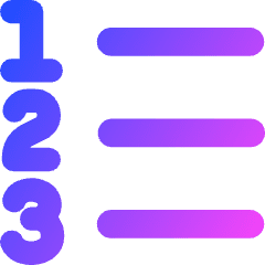 Format List Numbered Icon from Flex Gradient Set