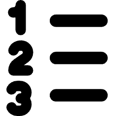 Format List Numbered Icon from Core Solid Set