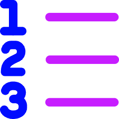 Format List Numbered Icon from Flex Neon Set