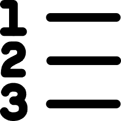 Format List Numbered Icon from Flex Line Set