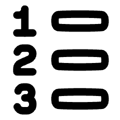 Format List Numbered Icon from Plump Line Set