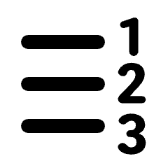 Format List Numbered Rtl Icon from Rounded Line - Material Pro Set