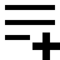 Format Text Block Add Icon from Sharp Solid Set