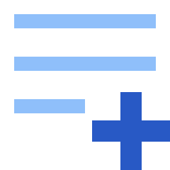 Format Text Block Add Icon from Sharp Flat Set