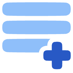 Format Text Block Add Icon from Plump Flat Set