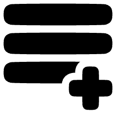 Format Text Block Add Icon from Plump Solid Set