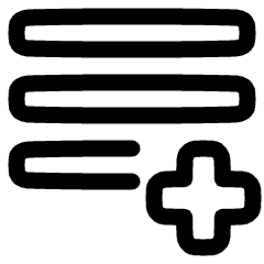 Format Text Block Add Icon from Plump Line Set