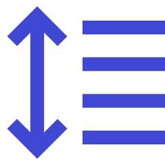 Format Text Line Spacing Icon from Sharp Duo Set